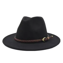 Зимние фетровые шляпы для женщин с широкими полями фетровая шляпа Женская твидовая армейская зеленая джаз шляпа женская зимняя элегантная шляпа-пирожок 14 цветов