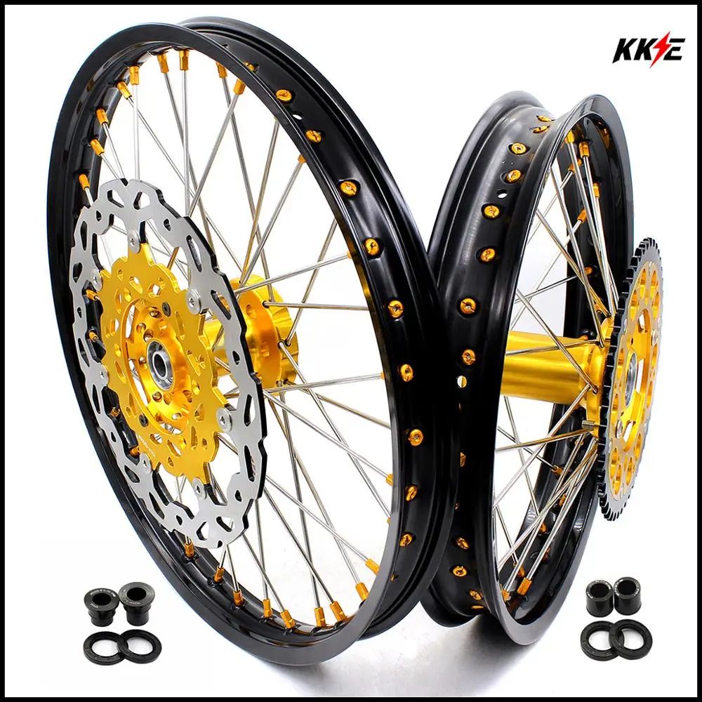 KKE 21/18 мотоциклетный обод спицевые колеса полный Enduro комплект для SUZUKI DRZ400SM 2005 2020