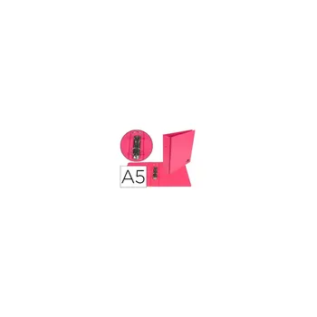 

2 ring folder 40 MM round LED paper A5 CARTON lined PVC fuchsia