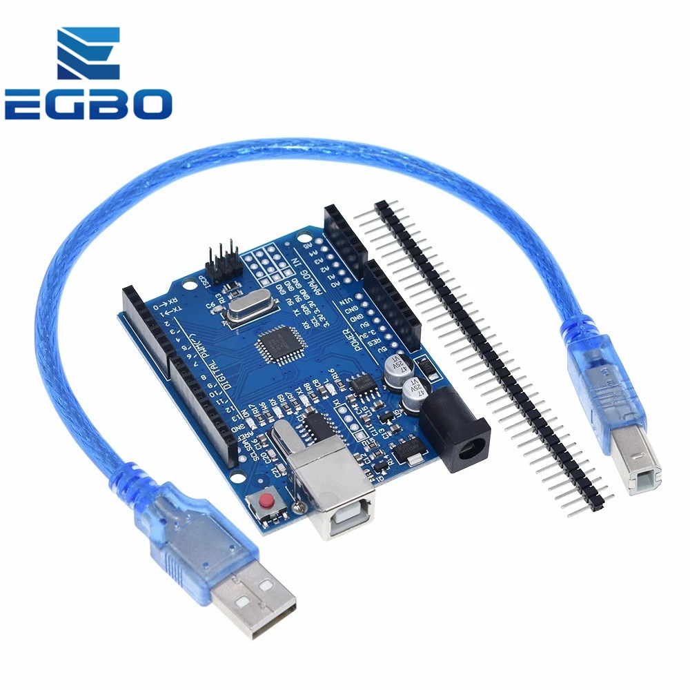 1 шт. EGBO высокого качества одного набора UNO R3 (CH340G) MEGA328P для Arduino + USB кабель ATMEGA328P AU