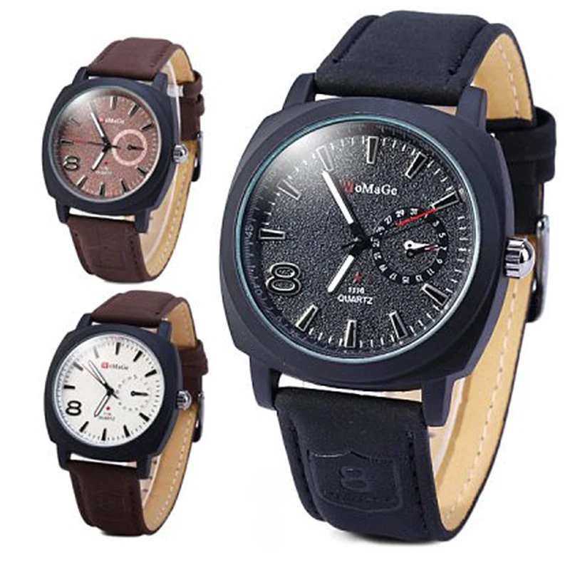 

Men Women Fashion Large Dial Quartz Watch Man Ladies Casual Retro Leather Strap Watch Classic Stylish Clock Dropshipping Relogio