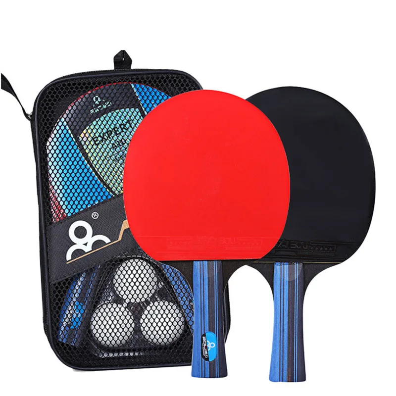 

Table Tennis Racket Set Long / Short Handle Training Poplar Wood with 3 pcs Pingpong Ball For students