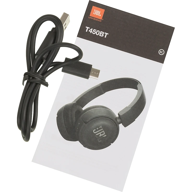 Наушники с микрофоном JBL T450BT, Bluetooth, черный