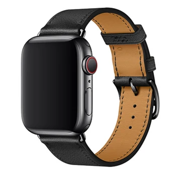 

Genuine Leather Loop For Smart Watch Band Replacement Classic Buckle Watch Strap Sport Bracelet Wrist 42mm 38mm 40mm 44mm