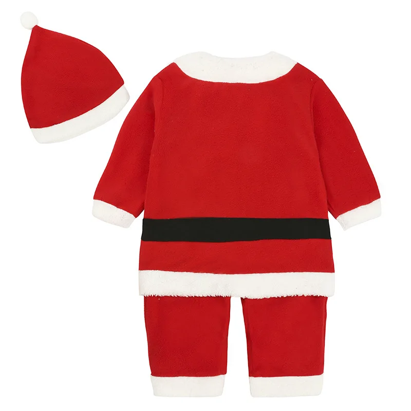 0-3 Years Old Baby Girls Christmas Santa Claus Costume Princess Dresses Boys Clothes Set with Hat Child Red Kid Clothing Outfits