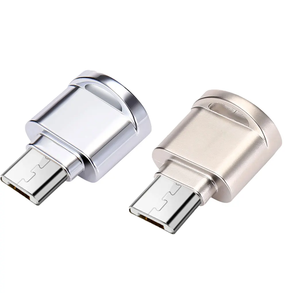 Цинковый сплав мини TF кард-ридер ноутбук телефон OTG адаптер Портативный Micro USB разъем считыватель карт памяти