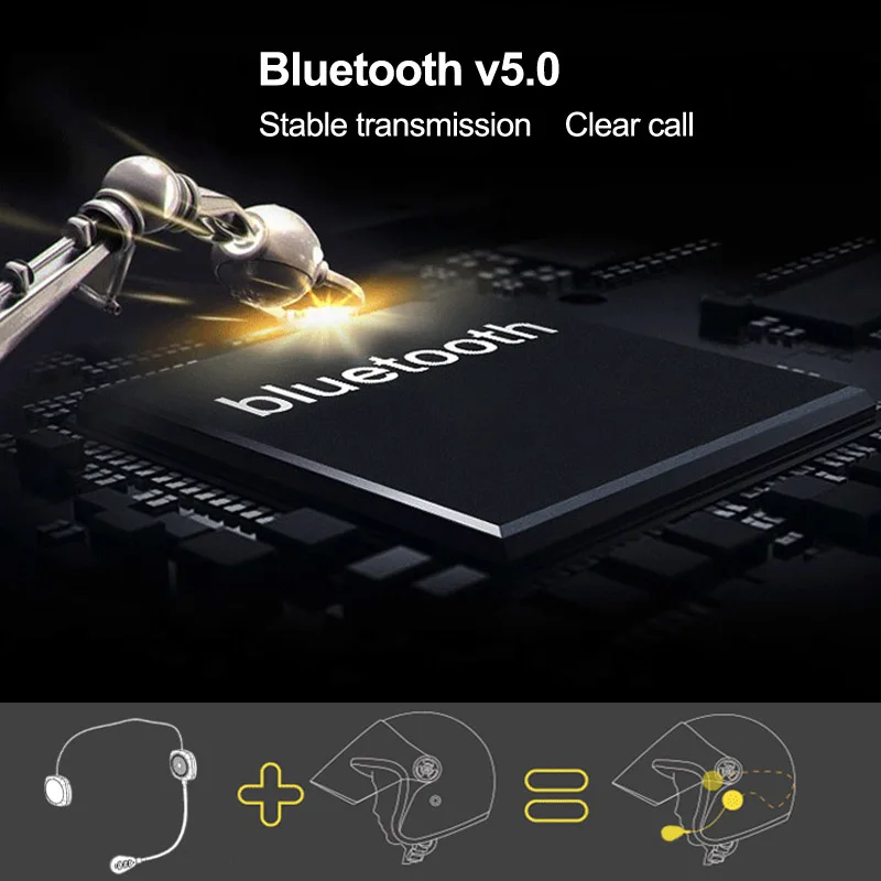5th поколение мотоциклетный шлем гарнитура беспроводная Bluetooth 5,0 MH05 динамик «скутер» Наушники Громкая связь вызов музыка играть dfdf