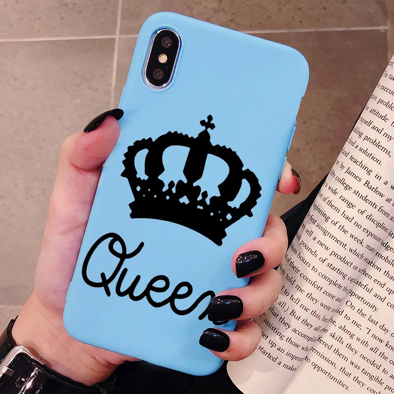 Чехол для телефона Crown King queen для XiaoMi RedMi Note 8 7 6 5 5A 4 4X K20 Pro матовый Силиконовый чехол s мягкая задняя крышка