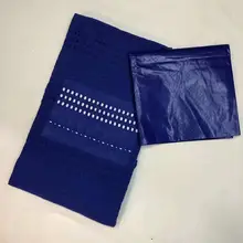 Высокое качество Африканский Воск 5 ярдов+ 2 ярдов ткань с камнем горячая Распродажа африканские хлопковые ткани популярный стиль для вечерние YB01