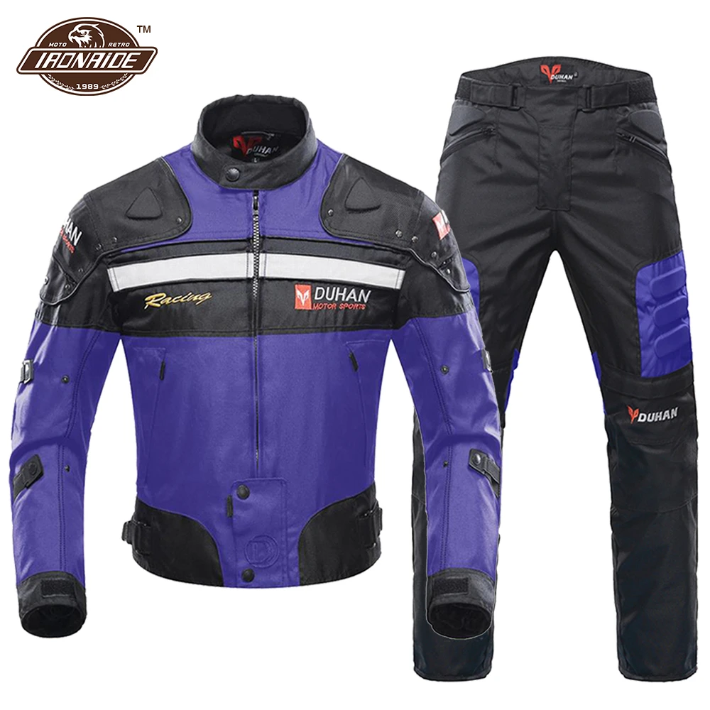 DUHAN Chaqueta de motocicleta para hombre, traje de carreras de Motocross a prueba viento, armadura corporal, chaqueta de motocicleta + Pantalones de motocicleta, conjunto de ropa para Moto|Chaquetas| - AliExpress