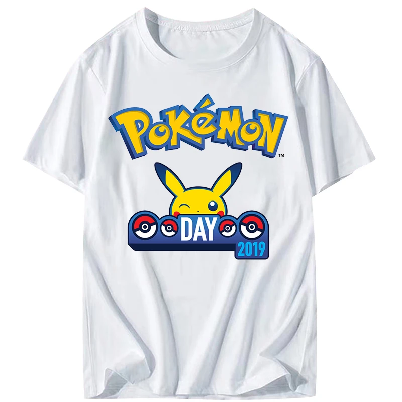 Смешные футболки Покемон Аниме Пикачу Jigglypuff Gengar Snorlax Mewtwo мультфильм смешная