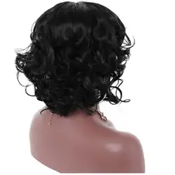 2019NEW трендовый дизайн короткий кудрявый парик с вьющимися волосами для черных женщин черный синтетический парик натуральный смешанный