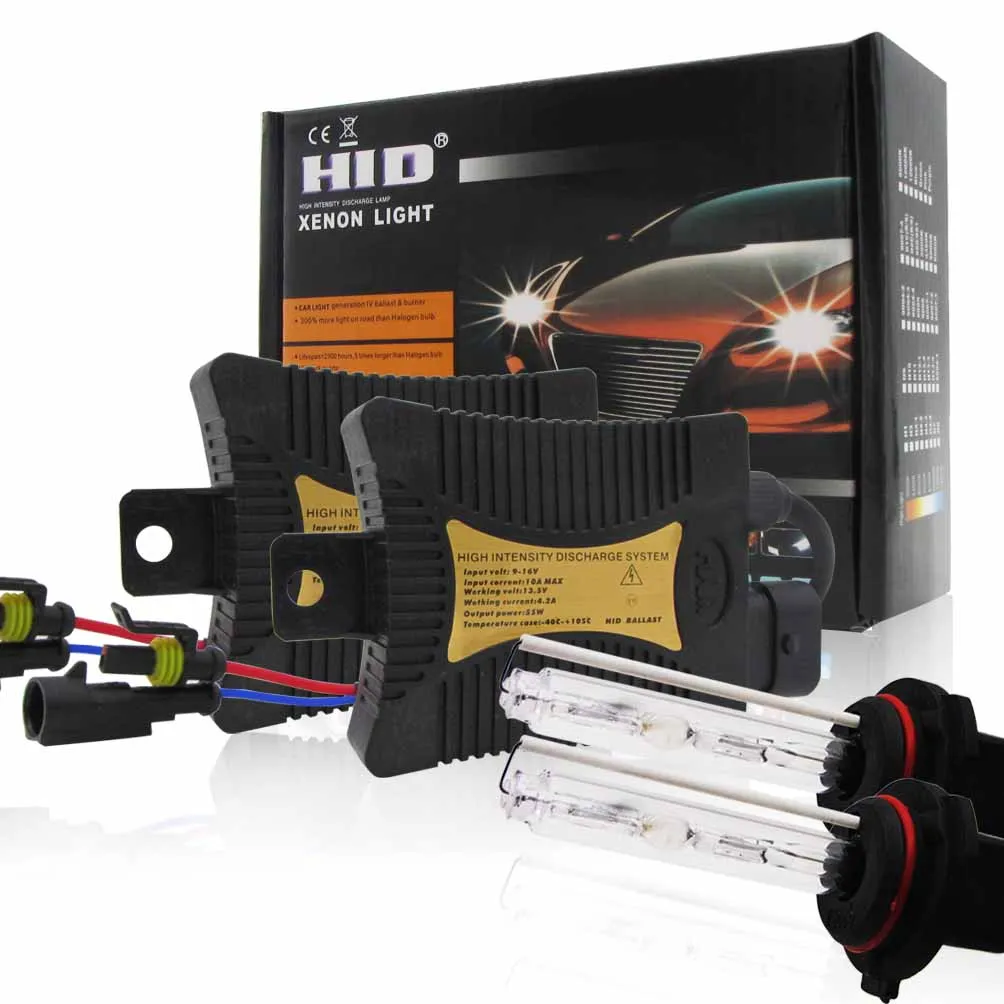 Пара 55 Вт HID Ксеноновые фары конверсионный комплект лампы 9006/HB4 6000 K/8000 K/10000 K