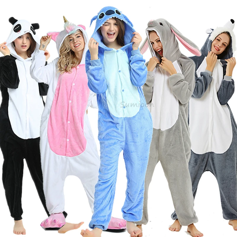 Пижамы с единорогом для взрослых рисунком единорога единорог панда кигуруми