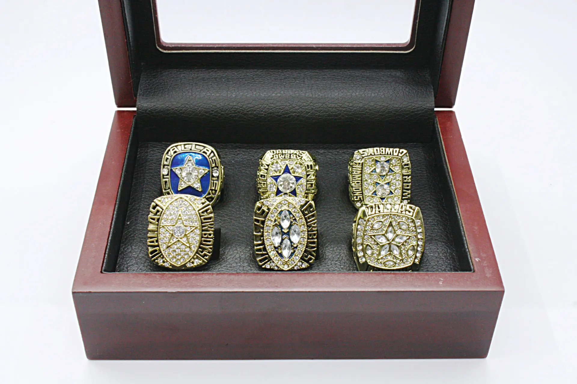 

NFL Gold Dallas Cowboy Super Bowl 197019711977199219931995 Champion Ring Six