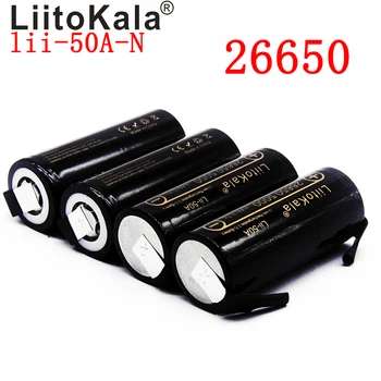 

2020 NEW LiitoKala lii-50A-N 26650 5000mah lithium battery 3.7V 5000mAh 26650 rechargeable battery suitable for flashligh NEW