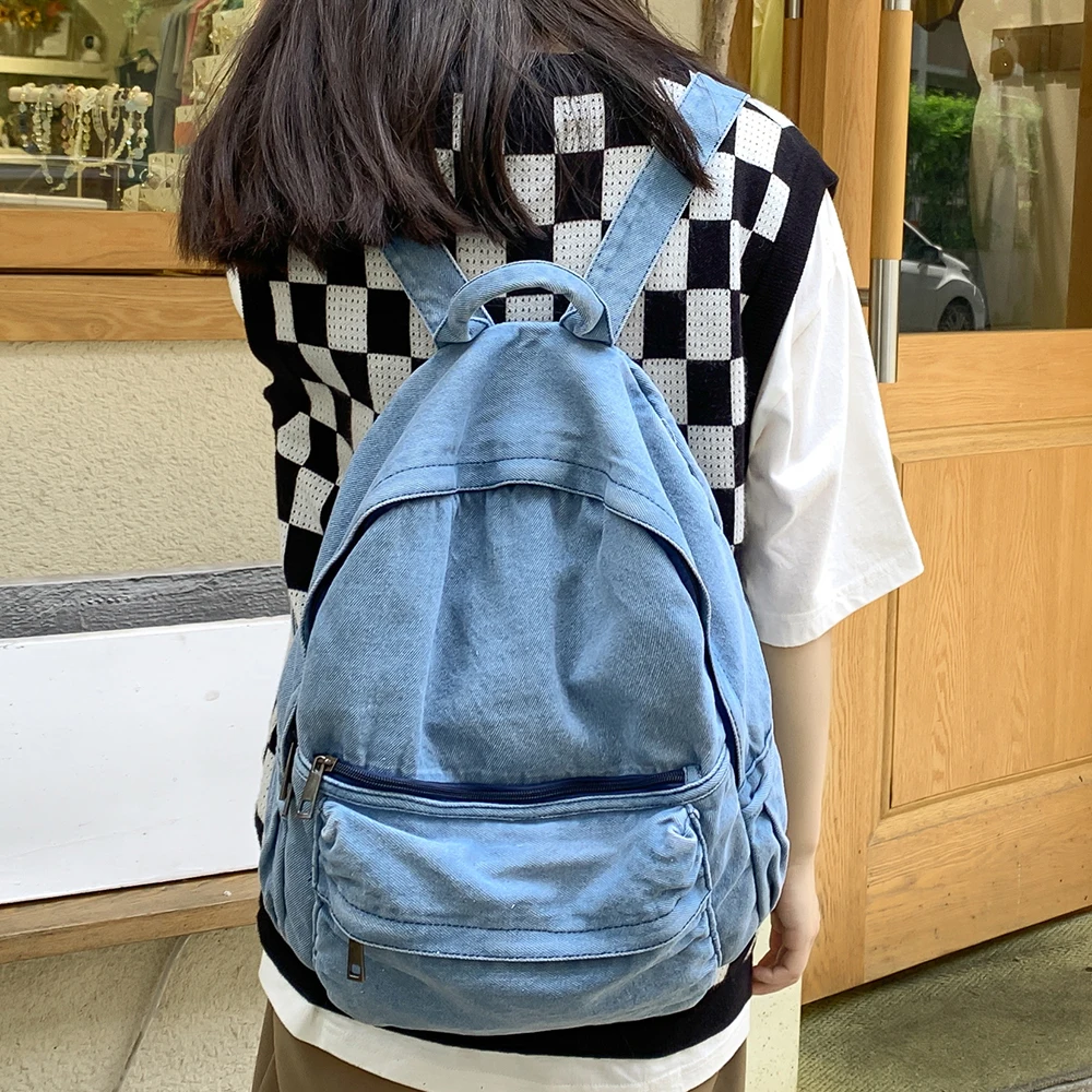 バックパック・リュック JILLSTUART Gelato Buckle Point Leather Cotton Denim Backpack JILLSTUART Gelato Buckle Point Leather Cotton Denim Backpack