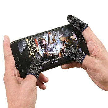 

1Pair Mobile Game Controller Finger Sleeve Set Anti-Sweat Touch Screen Finger Cot Sweatproof Gloves For Phone Gaming