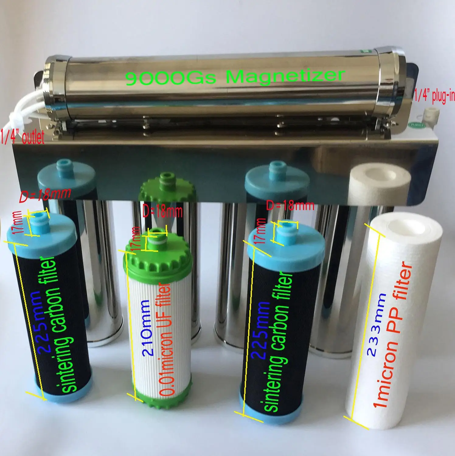 4+ 1 ультрафильтрационный намагничивающий очиститель воды/водопроводной очиститель воды/Бытовая прямая питьевая вода/UF фильтр для воды SS материал
