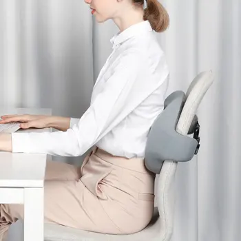 

Office Waist Cushion Chair Cushion Solid Color Waist Cushion Cusion Memory Seat Not Removable and Washable