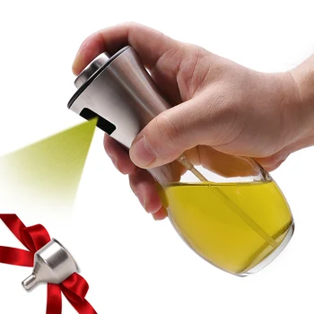 Olio di oliva Spruzzatore Dispenser Per Barbecue/Cucina/Aceto Bottiglia di Vetro Con a Prova di Perdite, spezie Gocce Vaso Condimento Utensili Da Cucina