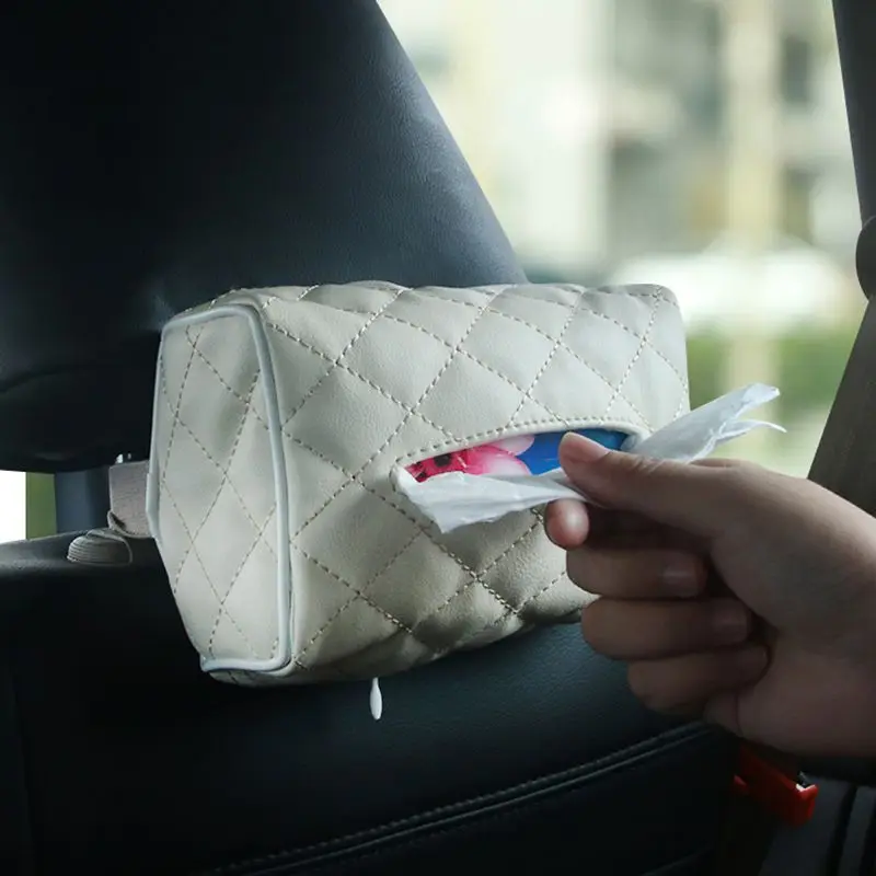 Прямоугольные кожаные бумажные Платки для лица коробка держатель для салфеток для автомобиля солнцезащитный козырек задняя подвеска Автомобильная отделка