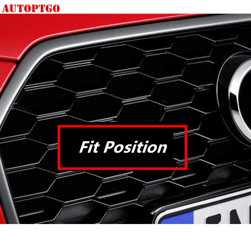 Автомобиль сотовая сетка решетка эмблема значок Логотип W/кронштейн для Audi S3 S4 S5 S6 S7 S8 RS3 RS4 RS5 RS6 RS7 RS8 кв RSQ 3 5 7 TTS TTRS