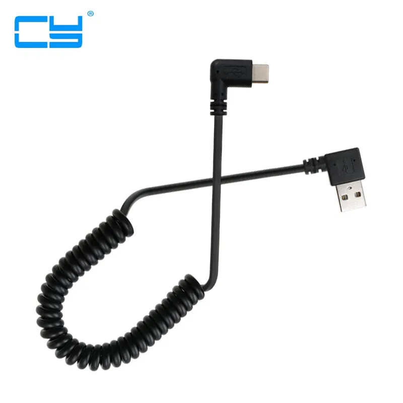 

Кабель для зарядки и передачи данных со штекером USB на 3.1 Type-C, с боковым углом 90 градусов на левом локте A male, может быть вставлен вперед и назад