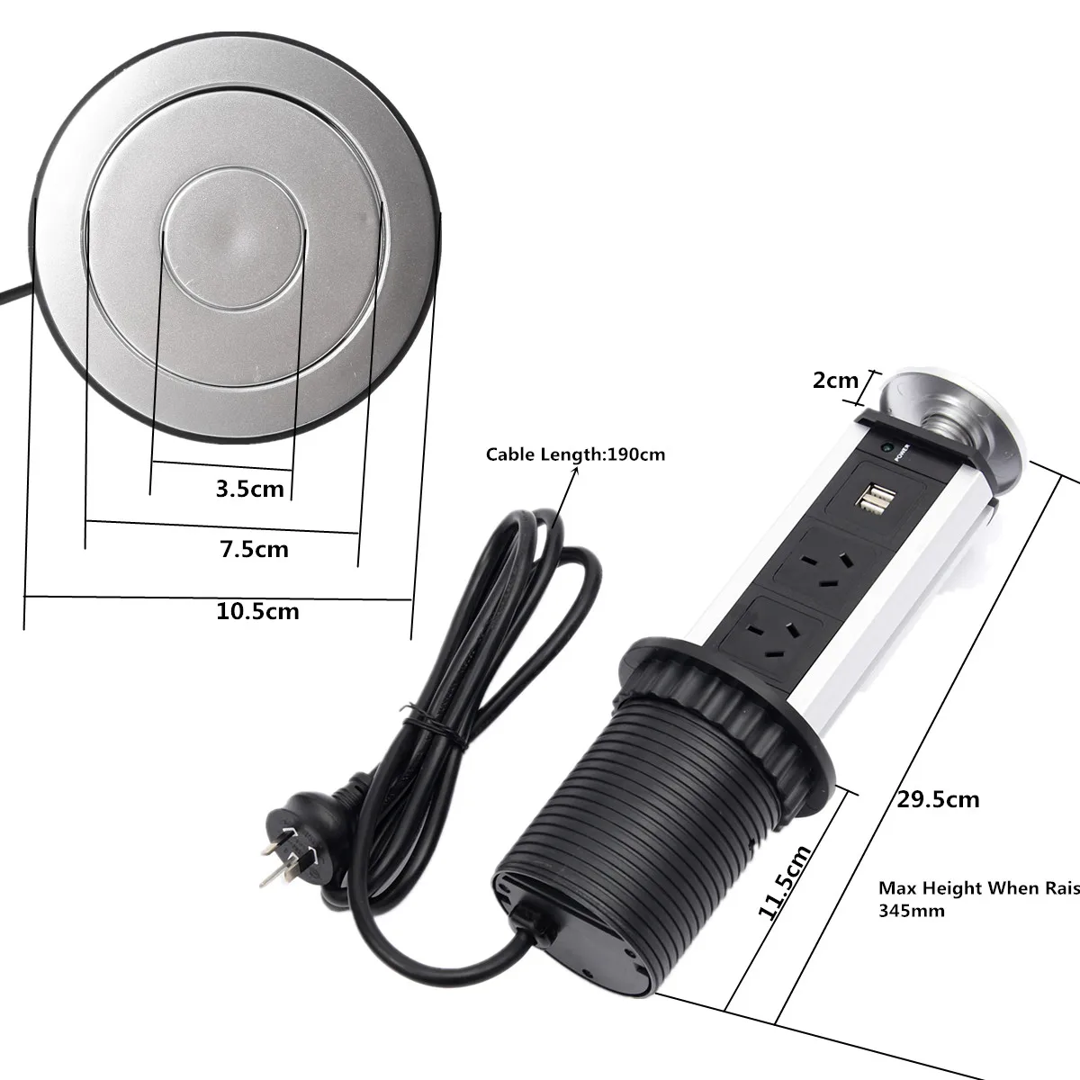 2 usb порт для зарядки Вытяните 3 розетки питания кухонный стол настольные розетки выдвижные столешницы столешница для дома кухонная подставка