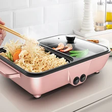 2-in-1mini Hot Pot Electric Grill Multi-function Roasting and Boiling One Pot Home Small Baking Pan Dual-use Barbecue Machine 2-in-1mini Hot Pot Electric Grill Multi-function Roasting and Boiling One Pot Home Small Baking Pan Dual-use Barbecue Machine