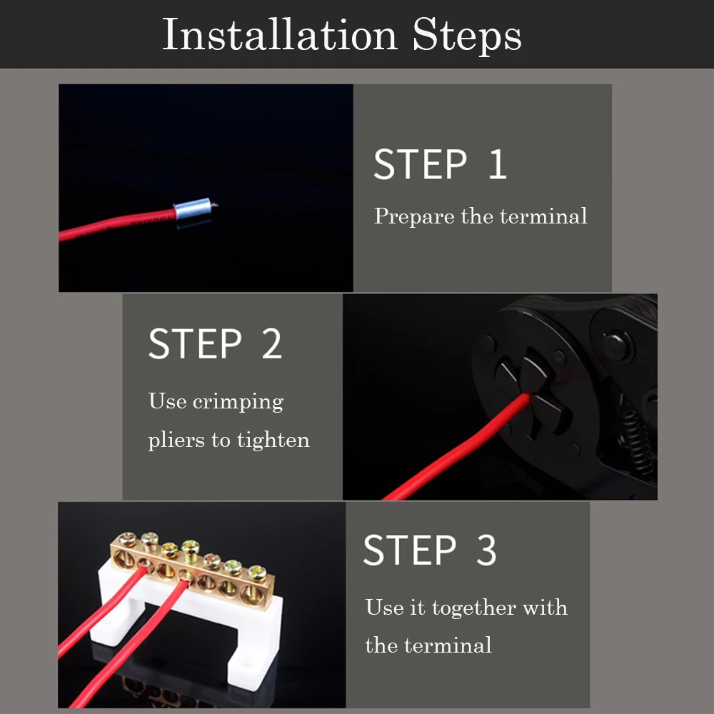 Description Picture 6 of item100PCS EN Tube Copper Silver-Plated Ferrules Non-Insulated Wire Connector Electrical Cable Crimp Terminal 0.5mm2-16mm2 22-10 AWG