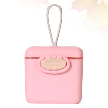 

1pc Infant Milk Powder Box Single Layer Portable Packaging Container Mini Milk Powder Storage Container for Baby Infant(Pink)