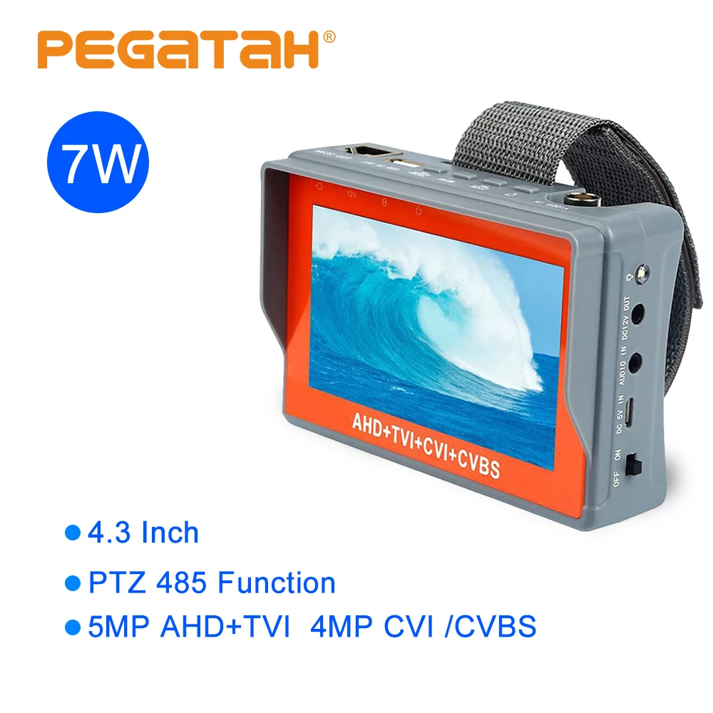 5 дюймов 5MP CCTV камера тестер AHD Тестер монитор TVI CVI CVBS портативный тестер системы видеонаблюдения монитор Поддержка UTP PTZ тестер камера s - Цвет: TI-ACT9537W-5MP
