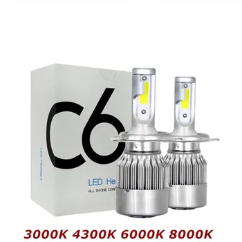 

2020 C6 CAR LED BULB H7 H4 Headlights 72w 7600lm Light Bulbs H1 H11 Automobiles 6000K 9005 9006 Parking 12V 24V 3000K 8000K HEAD