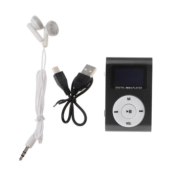 

MX-801 Mini USB Metal Clip Micro SD TF Card Slot LCD Screen Music MP3 Player