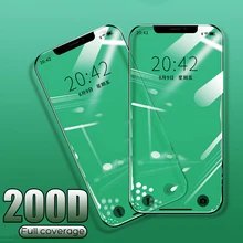 200D полностью покрытое закаленное стекло для iphone 7 8 6 Plus X Xs Max Защита экрана для iphone XR 11 Pro Max Защитная пленка для экрана