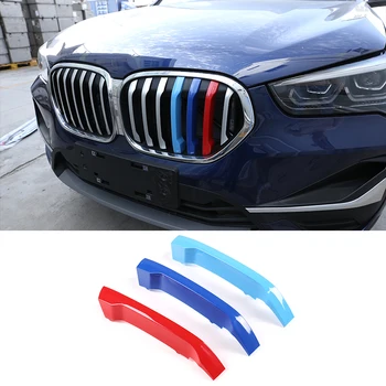 

3 Pcs For BMW X1 F48 2020 ABS Car Front Grill Colorful Decoration Trim Accessories