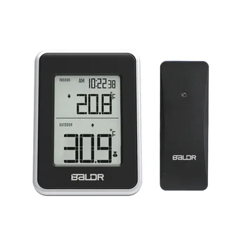

Digital Wireless Hygrometer, Indoor Outdoor Thermometer with Touch Screen Weather Station and Backlight Humidity Gauge to Moni