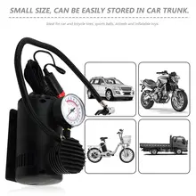 Black Portable Versatile 12V 300PSI Car Tire Tyre Inflator Pump Mini Compact Compressor Pump Car Bike Tyre Air Inflator