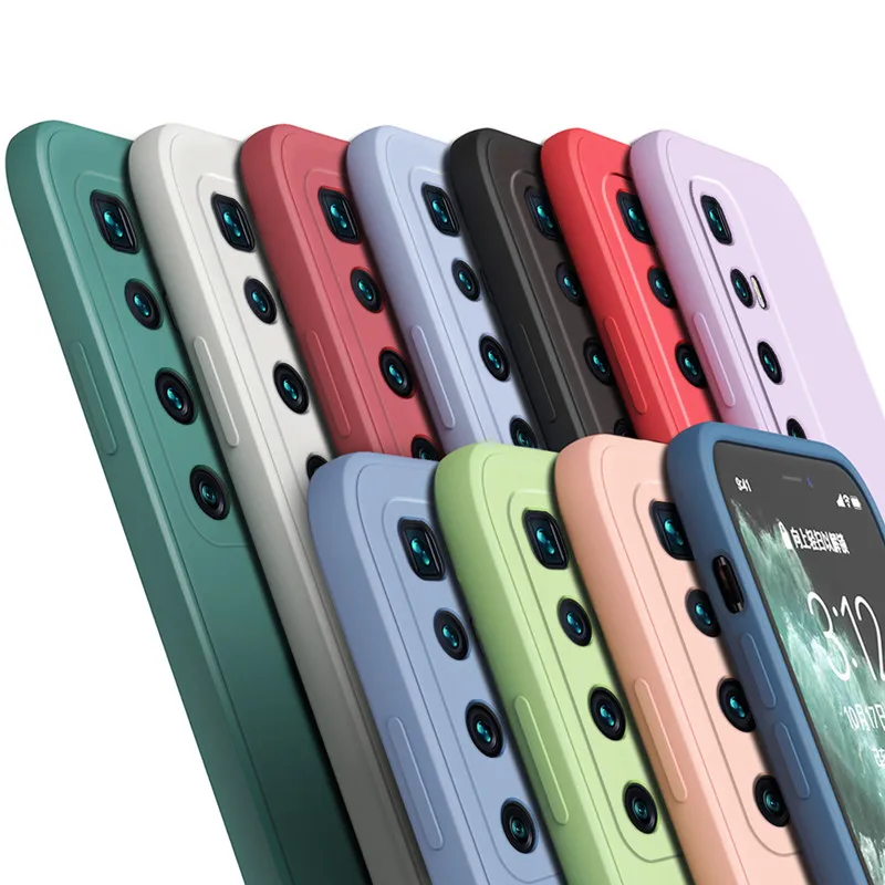 Square Liquid Silicone Case For Xiaomi Mi 8|Mi 9|Mi CC9|Mi 9SE|Mi 10|Mi 10T Lite|Mi 10 Pro|Mi 11|Coque Slim Matte Soft Cover