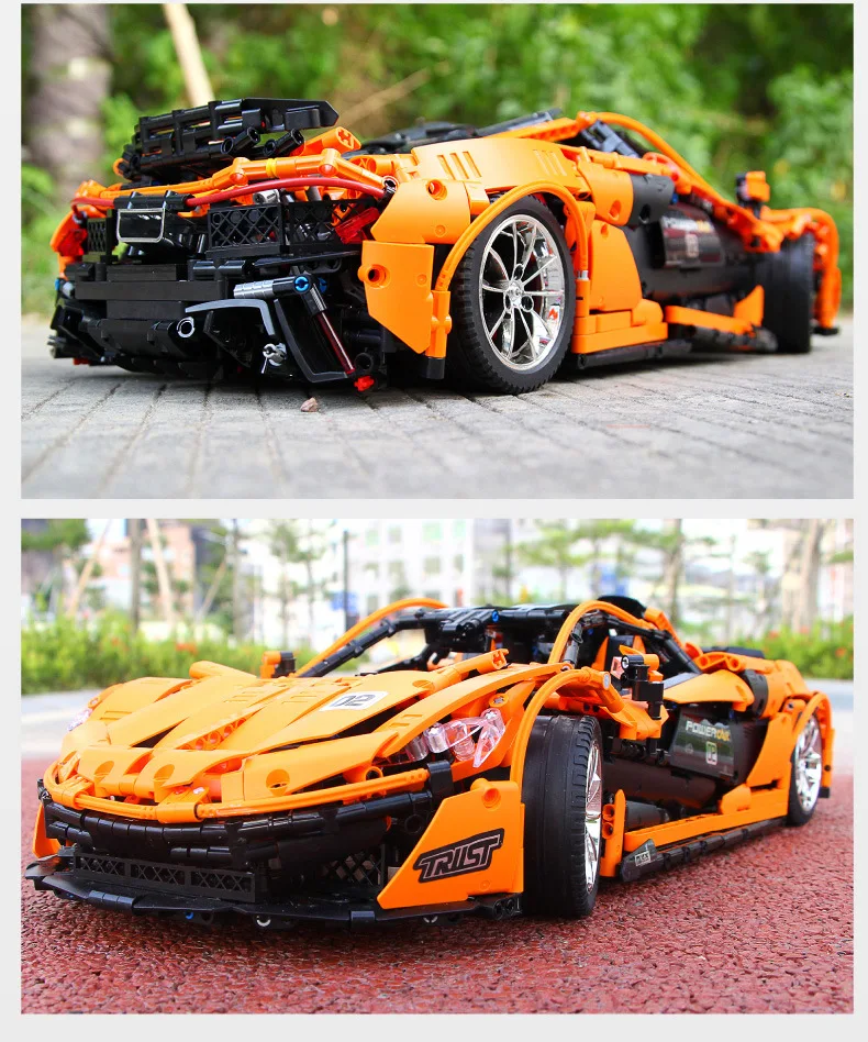 Technic MOC-16915 P1 Hypercar 1:8 Набор строительных блоков MOULDKING 13090 20087 городской гоночный автомобиль кирпичи образовательные игрушки Конструктор