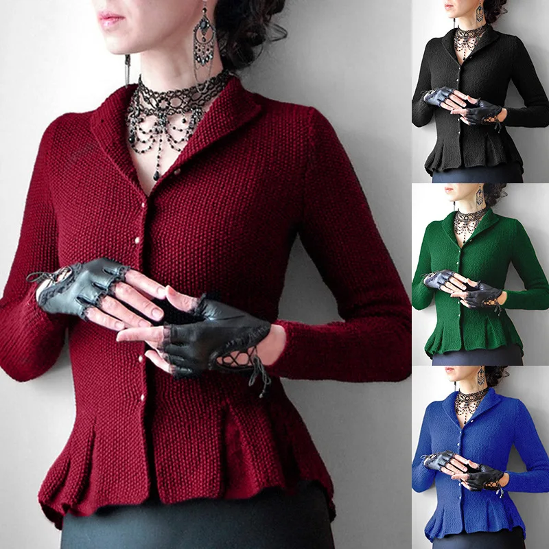 Вязаный свитер для женщин осень-весна элегантный офисный Женский Повседневный