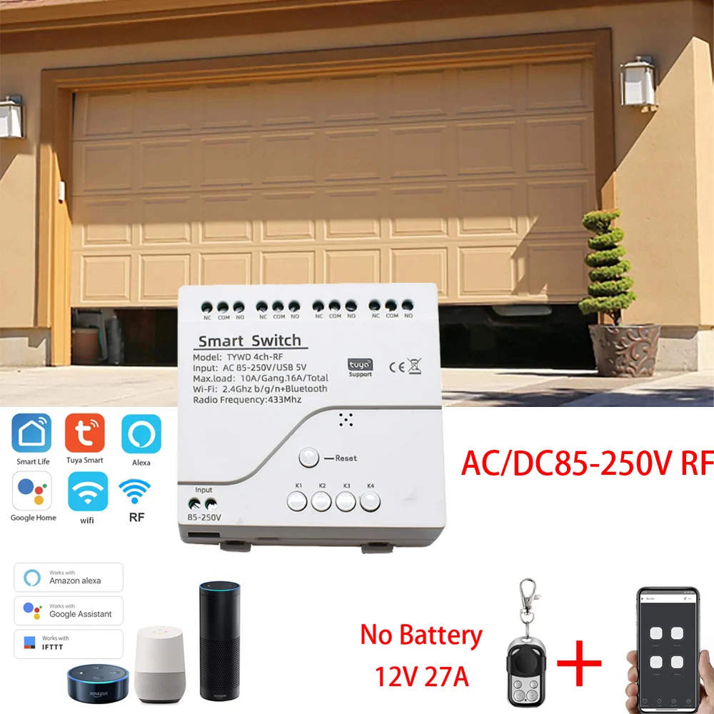 Garage Door Opener Remote Control Tuya Smart Switch Diy Timer 220v ...