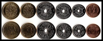 

Denmark Coins 1 Set 6 Pieces Europe Coins New Original Coin Unc Commemorative Edition 100% Real Eu