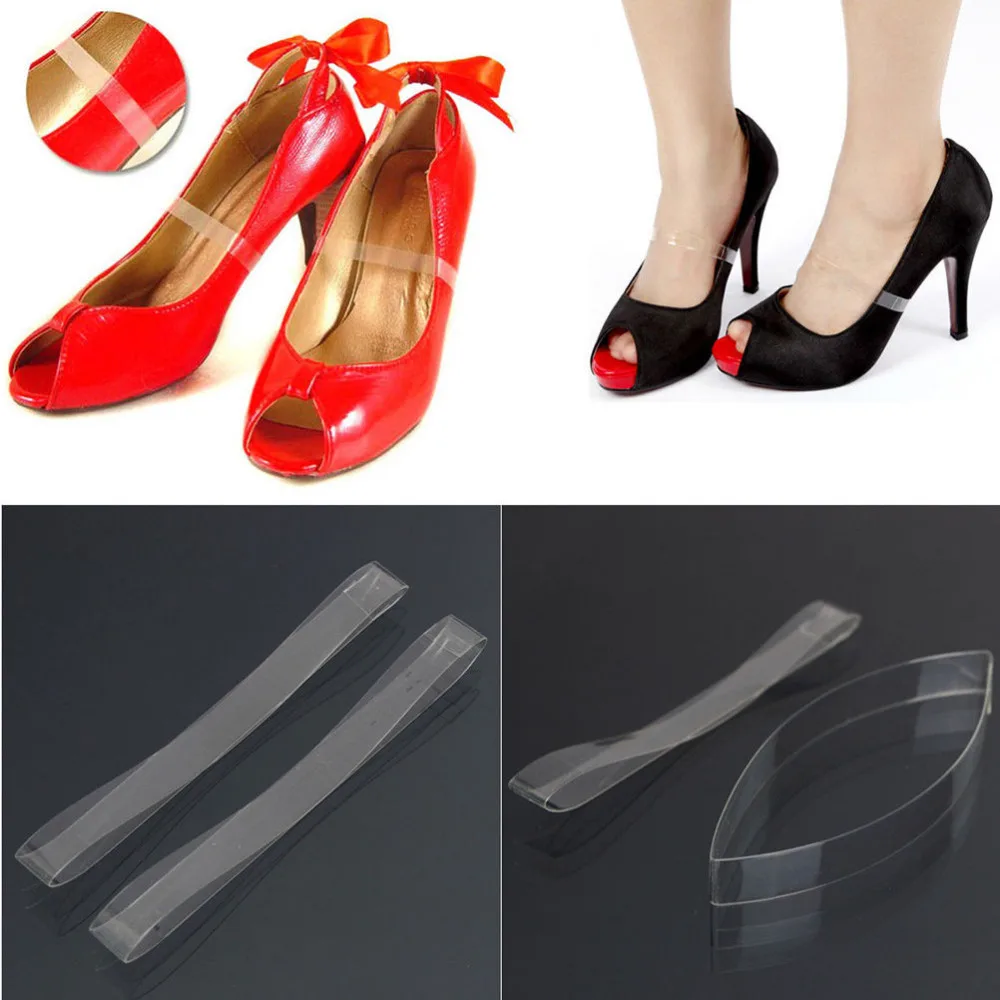 1pair / 2pairs Silicone Invisible Elastic Transparent Shoelaces For High Heel Shoes Clear Shoe Laces Straps Shoes Accessories