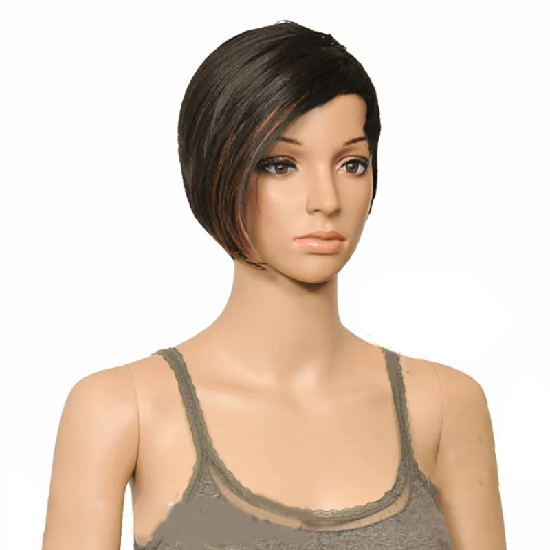 HL27 HAIRJOY синтетический парик для волос короткая бритва с длинной стороной взрыва 9 цветов - Цвет: HL27