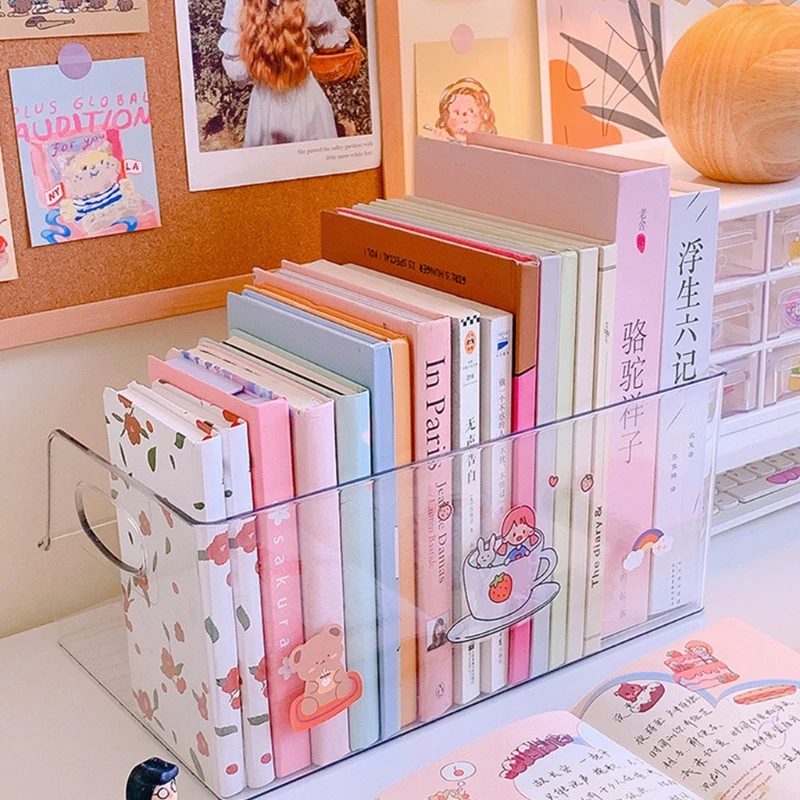 Small/Medium/Large Desk Organizer Holder Acrylic Stationery Holder Bathroom Supplies Book Magazine Case