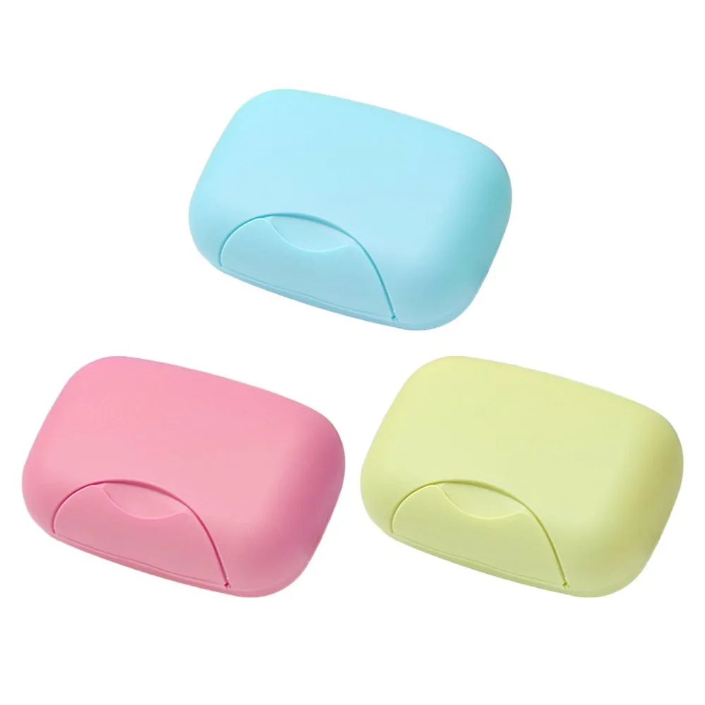 

Travel Handmade Soap Box Soap Case Dishes Waterproof Leakproof Soap Box with Lock Box Cover Bathroom Storage Accessory