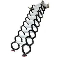 

The new indoor and outdoor home attic retractable staircase compartment upturn and shrink small ladder magnesium alloy material