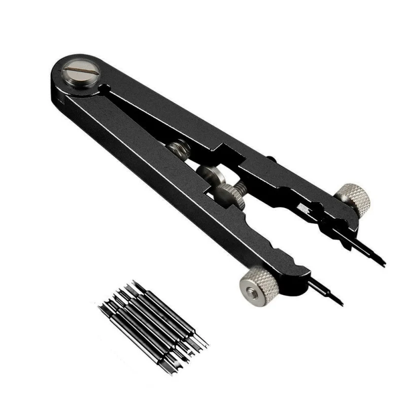 

Watch Bracelet Spring Bar Standard Plier Remover Set Alloy Steel Watch Bands Repair Removing Tool With 6 Pin Forks